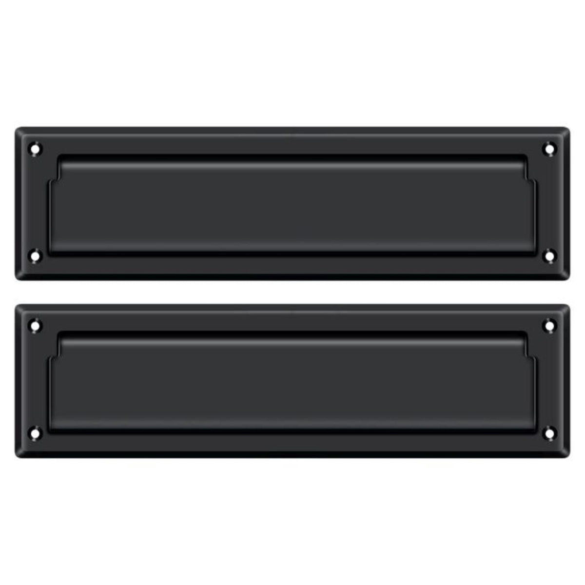 Deltana MS212U19 Mail Slot With Interior Flap, Black