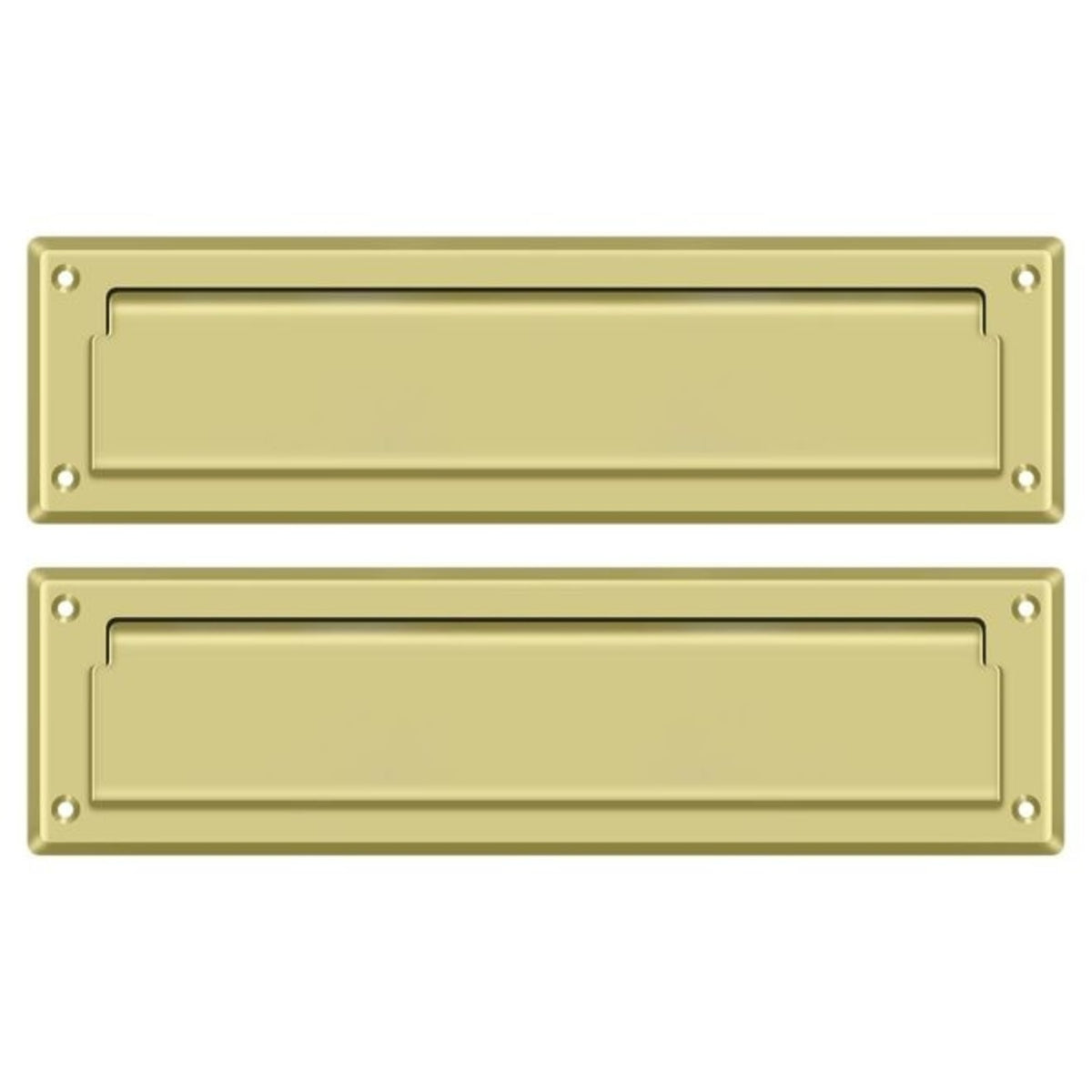 Deltana MS212U3 Mail Slot With Interior Flap, Bright Brass