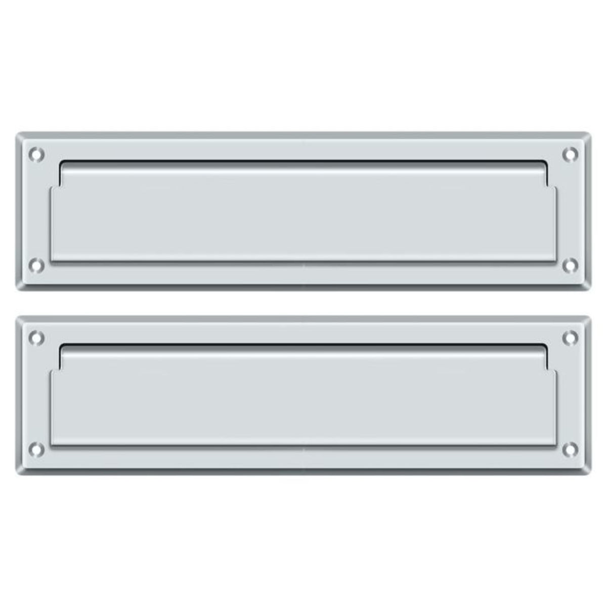 Deltana MS212U26 Mail Slot With Interior Flap, Bright Chrome