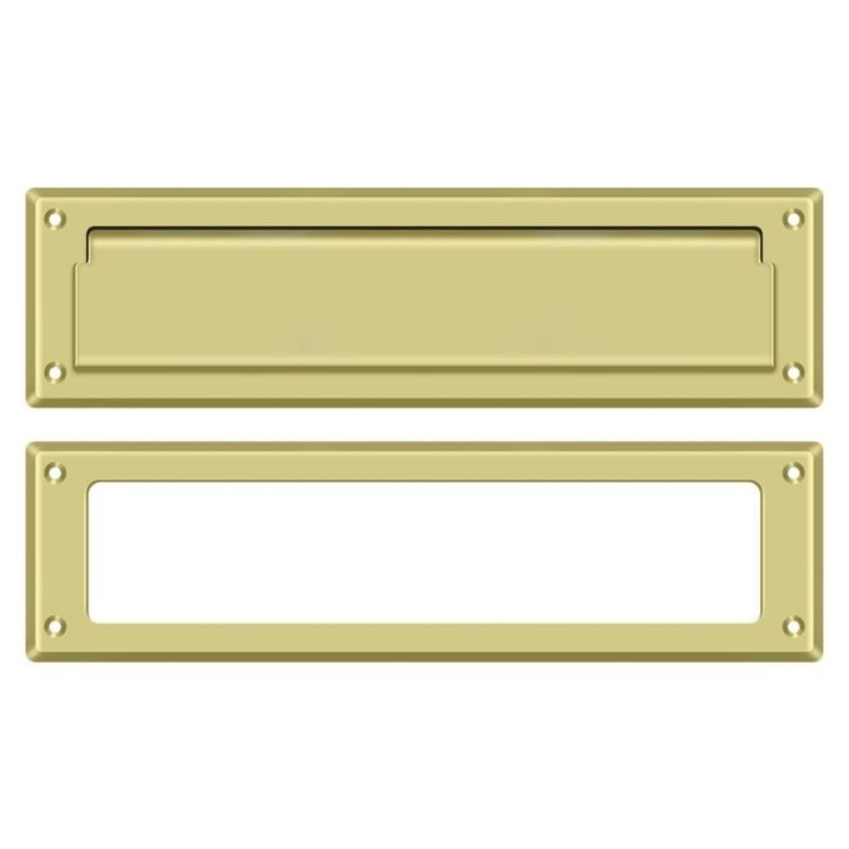 Deltana MS211U3 Mail Slot With Interior Frame, Bright Brass
