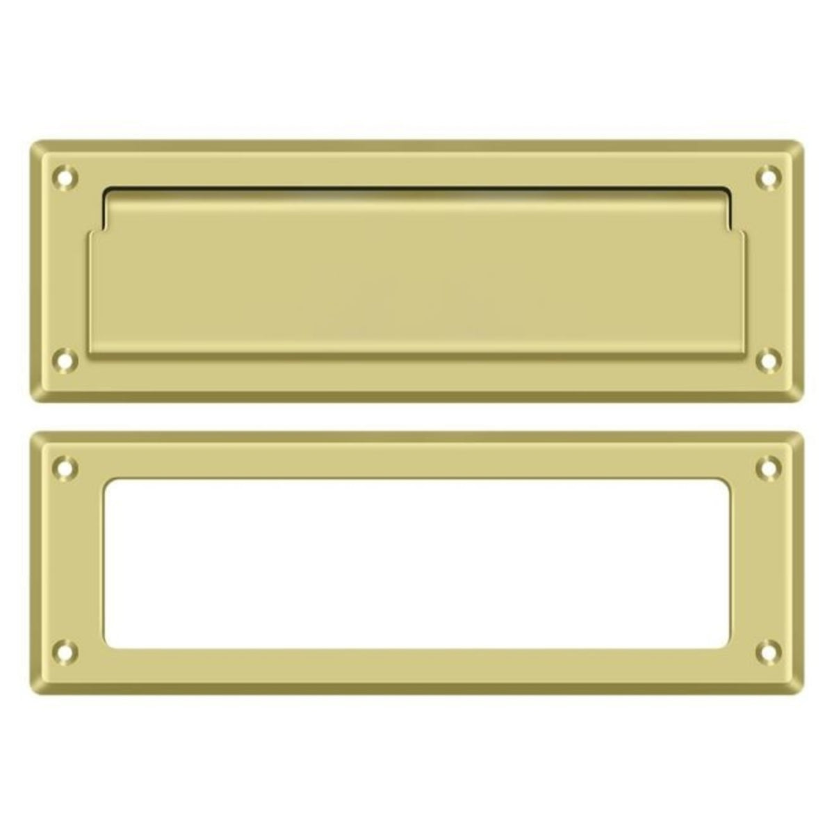 Deltana MS626U3 Mail Slot With Interior Frame, Bright Brass