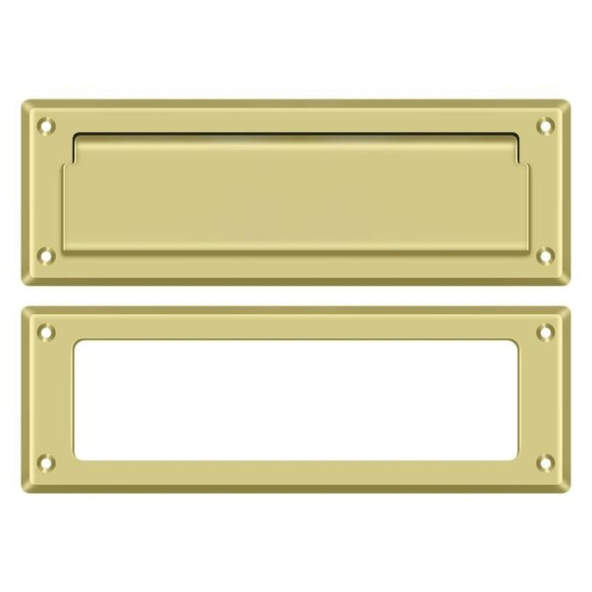 Deltana MS626U3 Mail Slot With Interior Frame, Bright Brass