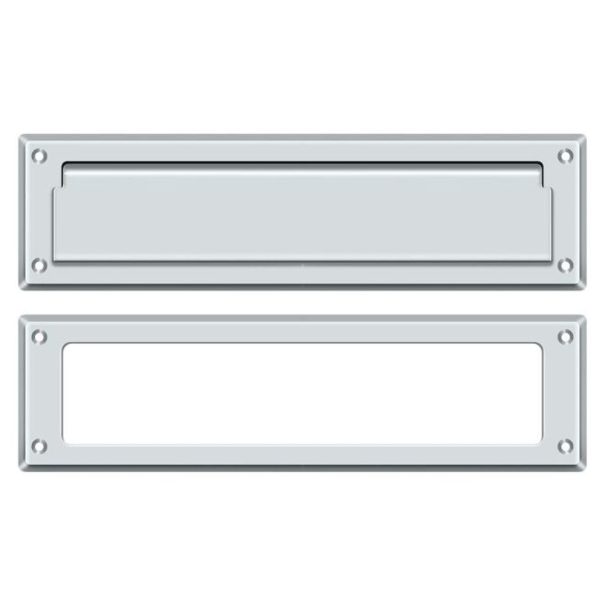 Deltana MS211U26 Mail Slot With Interior Frame, Bright Chrome