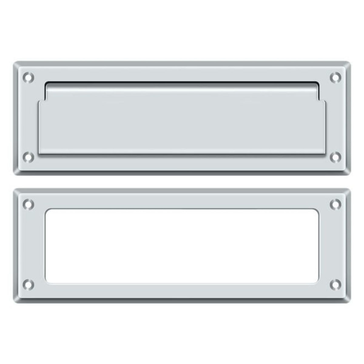 Deltana MS626U26 Mail Slot With Interior Frame, Bright Chrome