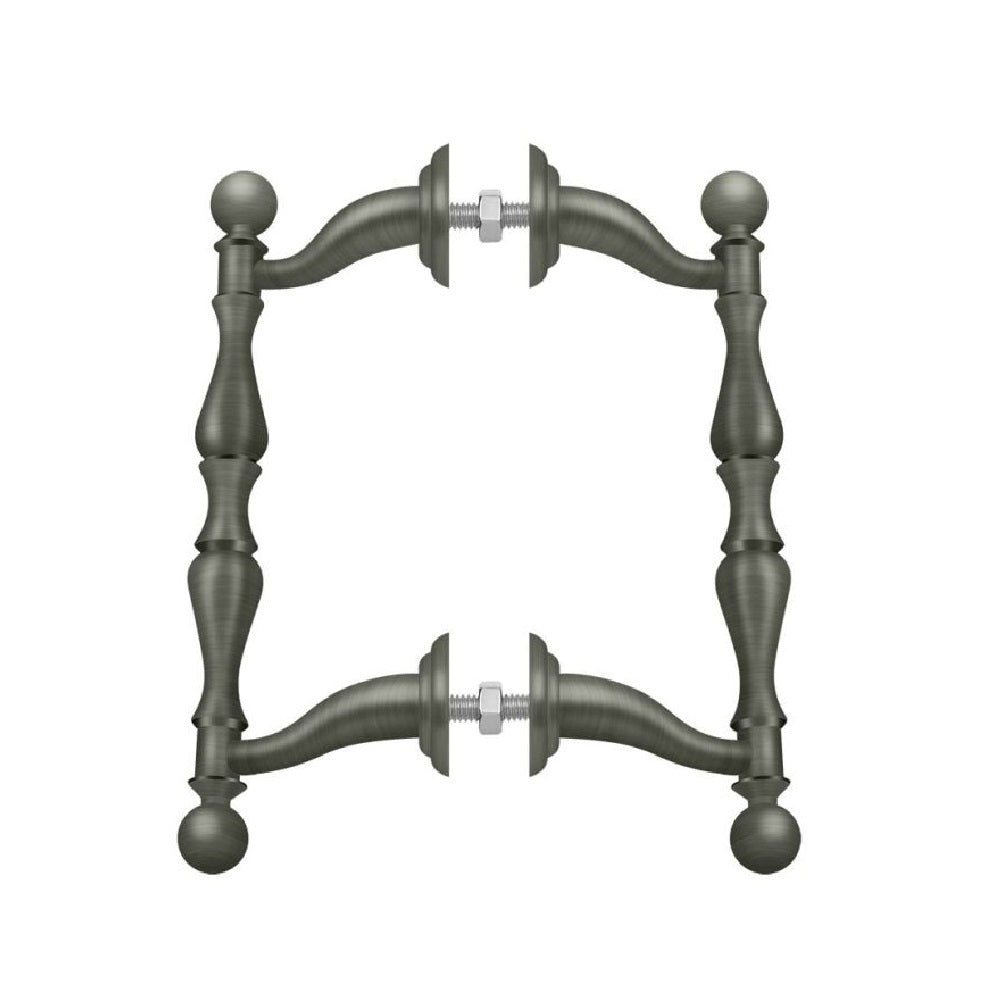Deltana OHP620U15A Back-To-Back Set Off-Set Cabinet Pull, Antique Nickel