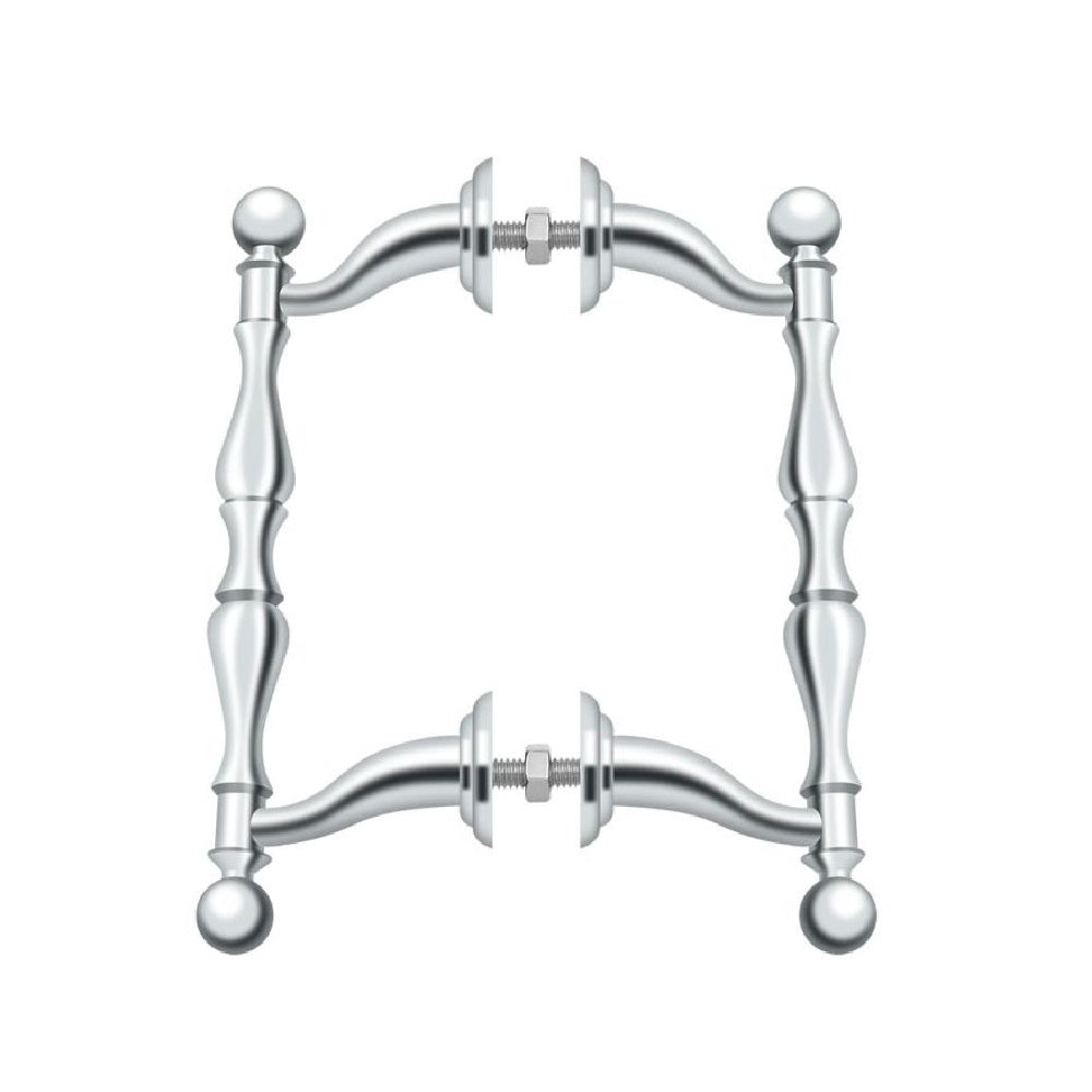 Deltana OHP620U26 Back-To-Back Set Off-Set Cabinet Pull, Polished Chrome