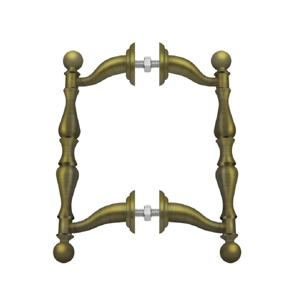 Deltana OHP620U5 Back-To-Back Set Off-Set Cabinet Pull, Antique Brass