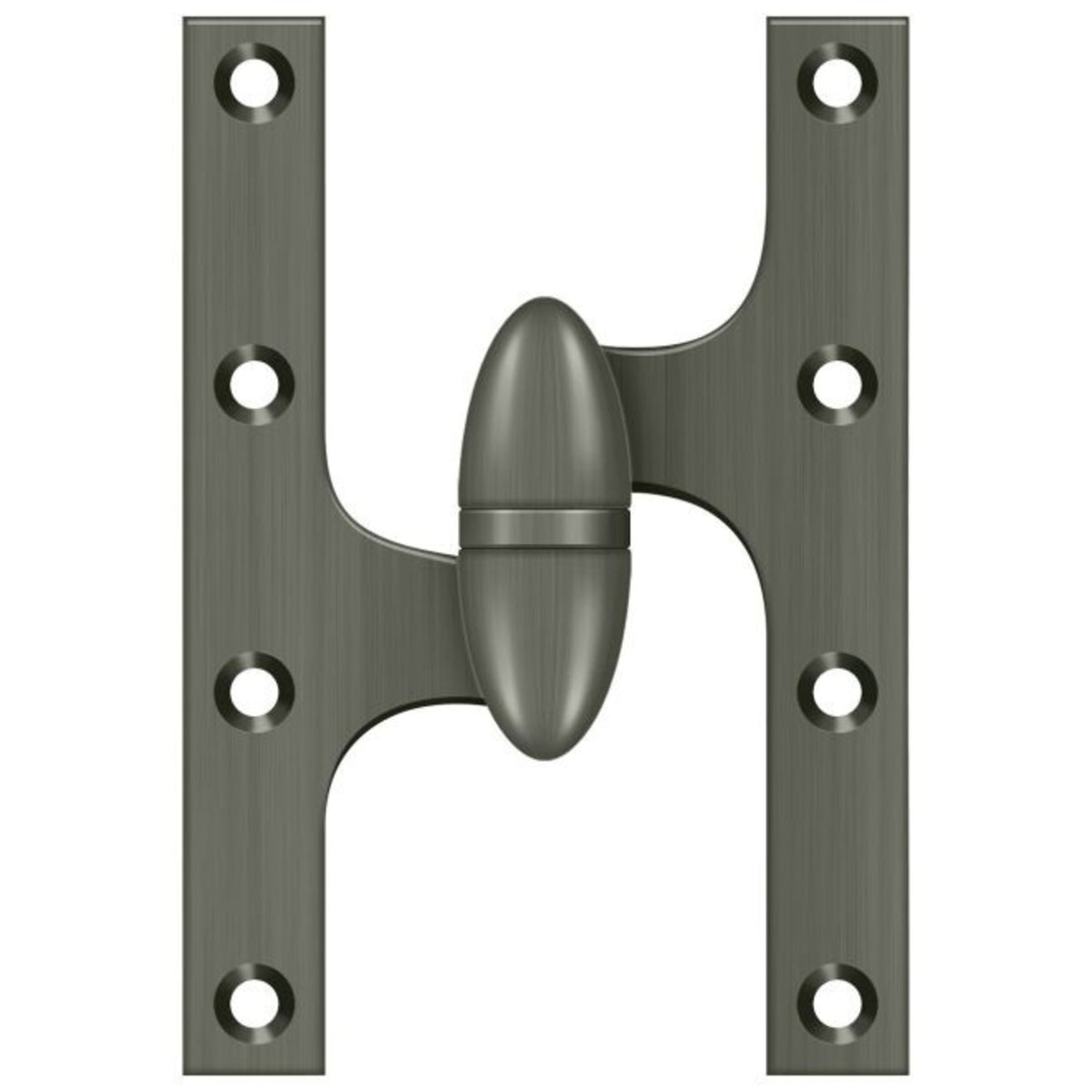Deltana OK6040B15A-L Door Hinge, Antique Nickel, 6" x 4"