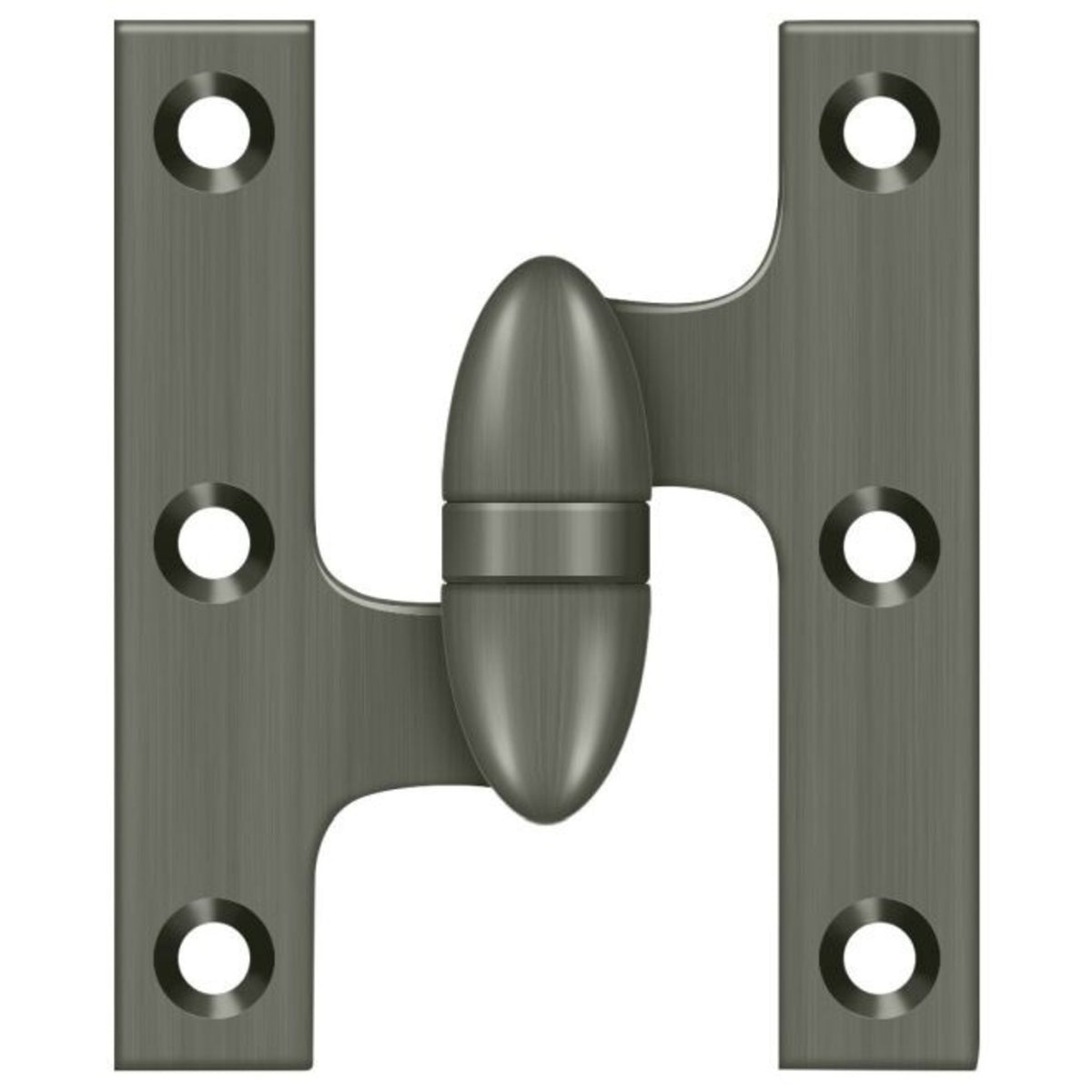 Deltana OK3025B15A-L Olive Knuckle Hinge, Antique Nickel
