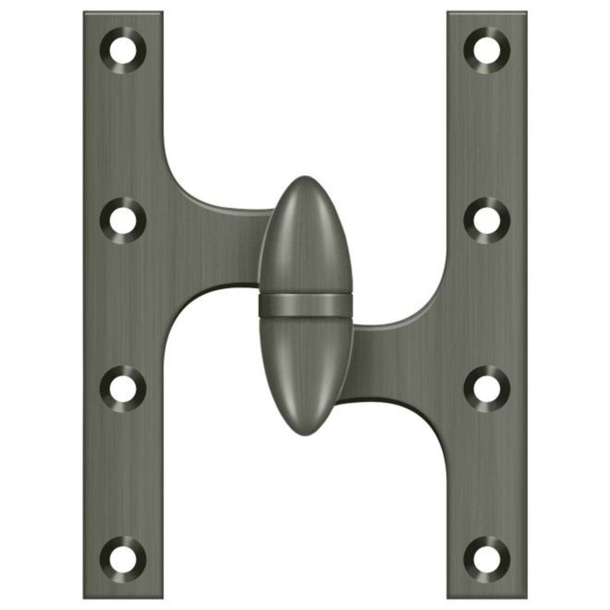 Deltana OK6045B15A-R Door Hinge, Antique Nickel, 6" x 4-1/2"