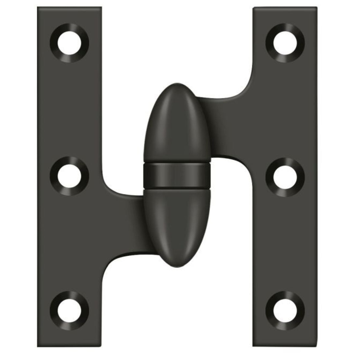 Deltana OK5032B10B-L Olive Knuckle Hinge, Oil Rubbed Bronze