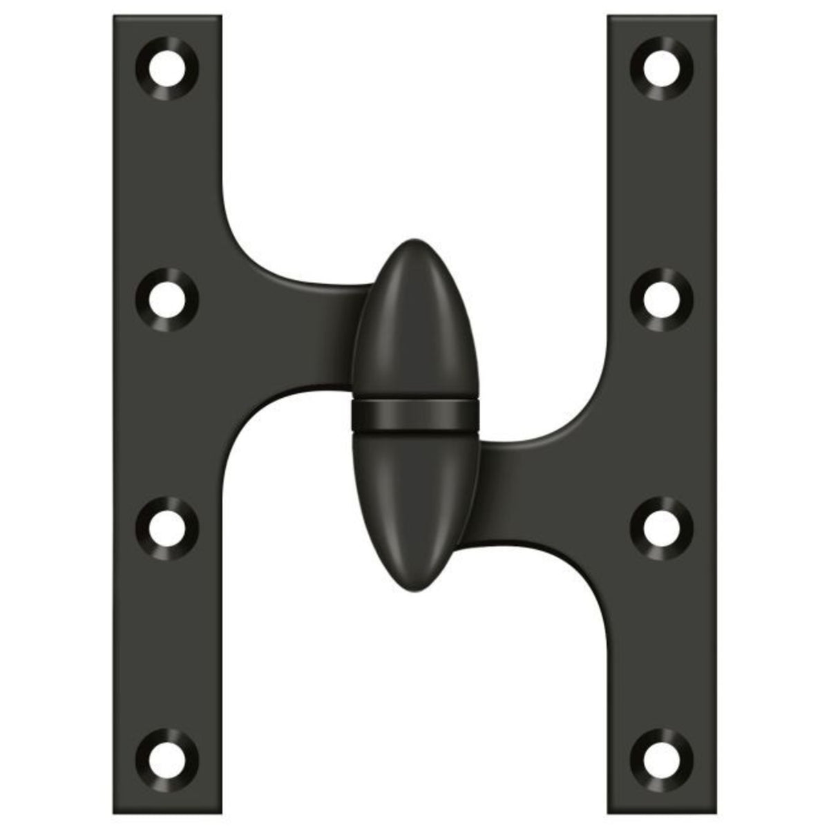 Deltana OK6050B10B-R Door Hinge, Oil Rubbed Bronze, 6" x 5"