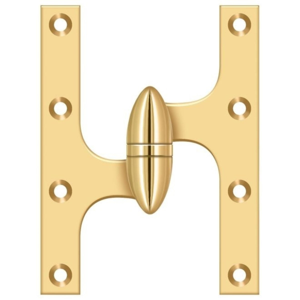 Deltana OK6050BCR003-L Door Hinge, Lifetime Brass, 6" x 5"