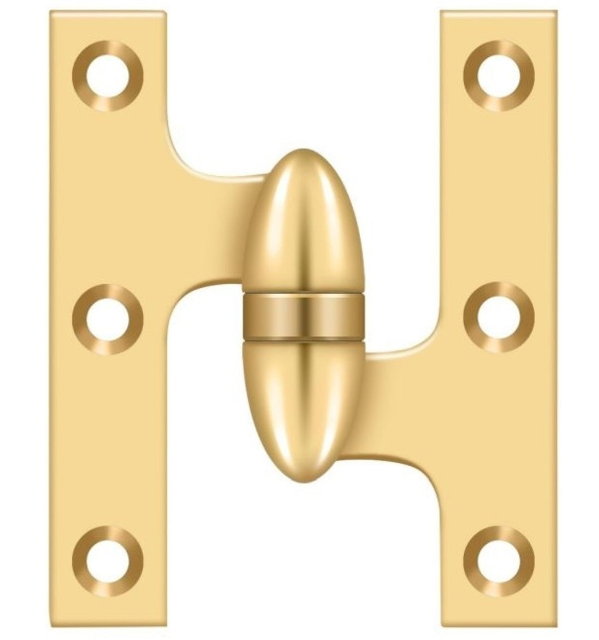 Deltana OK3025BCR003-R Olive Knuckle Hinge, Lifetime Brass