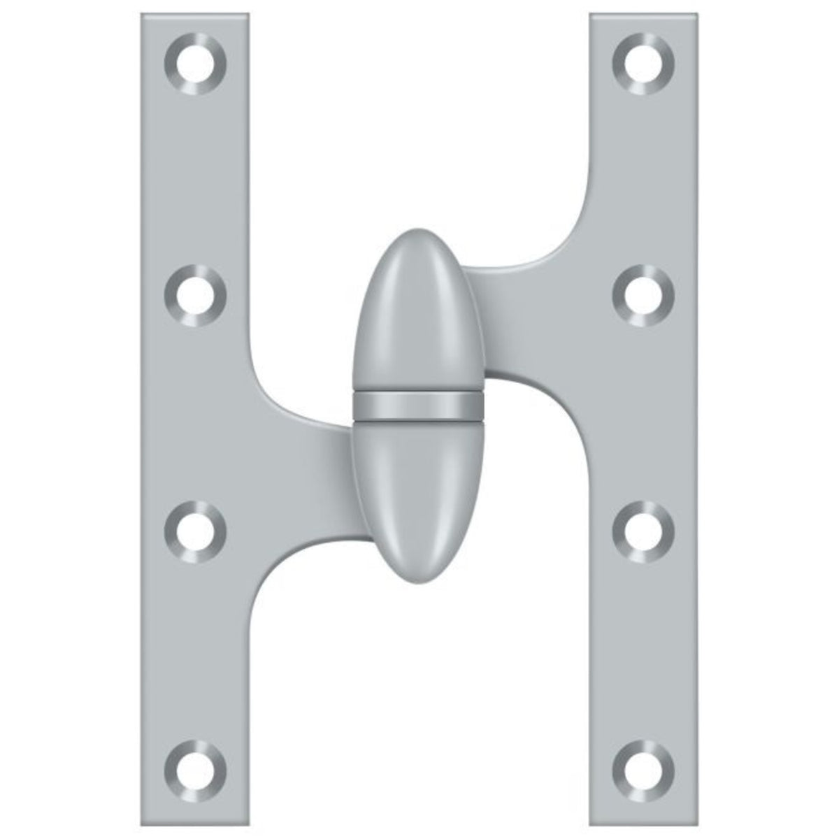 Deltana OK6040B26D-L Door Hinge, Satin Chrome, 6" x 4"