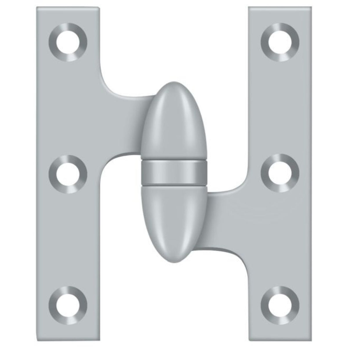 Deltana OK5032B26D-R Olive Knuckle Hinge, Satin Chrome