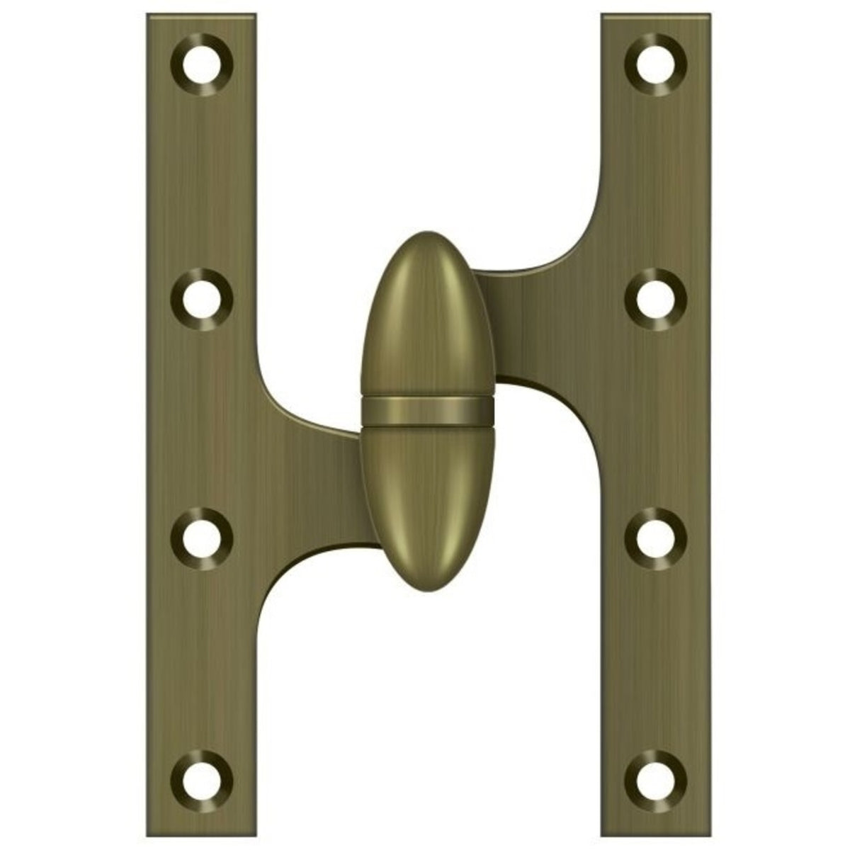 Deltana OK6040B5-L Door Hinge, Antique Brass, 6" x 4"
