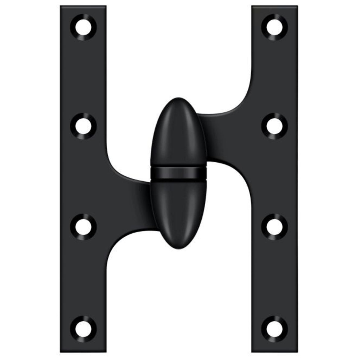 Deltana OK6040B19-L Door Hinge, Black, 6" x 4"