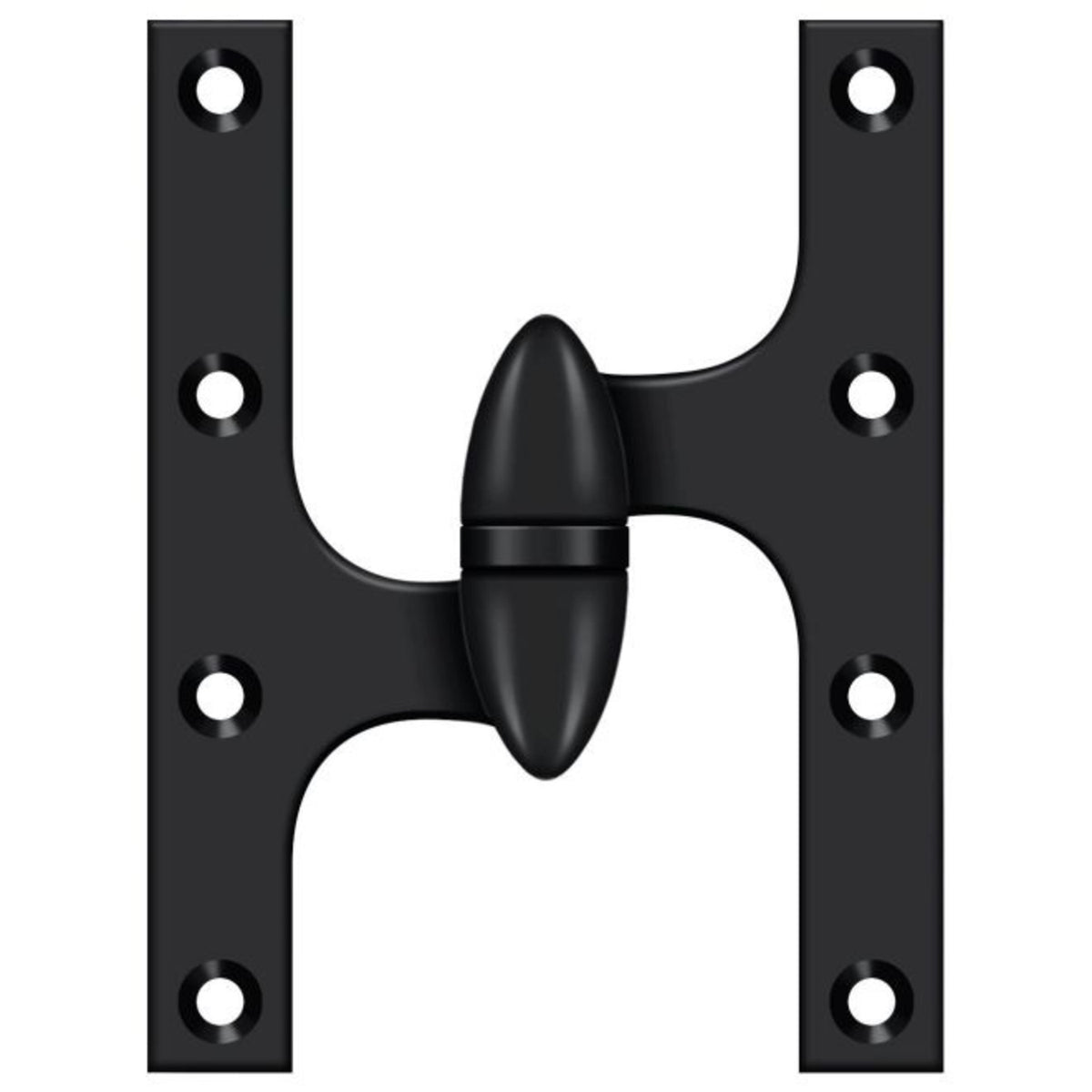 Deltana OK6045B19-L Door Hinge, Black, 6" x 4-1/2"
