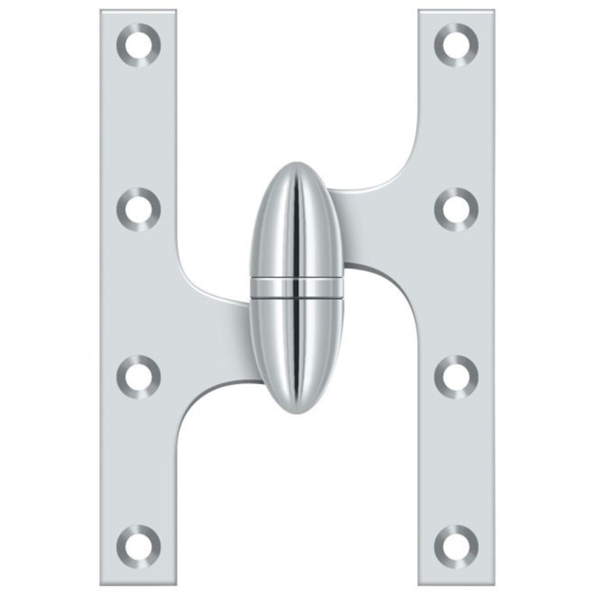 Deltana OK6040B26-L Door Hinge, Bright Chrome, 6" x 4"