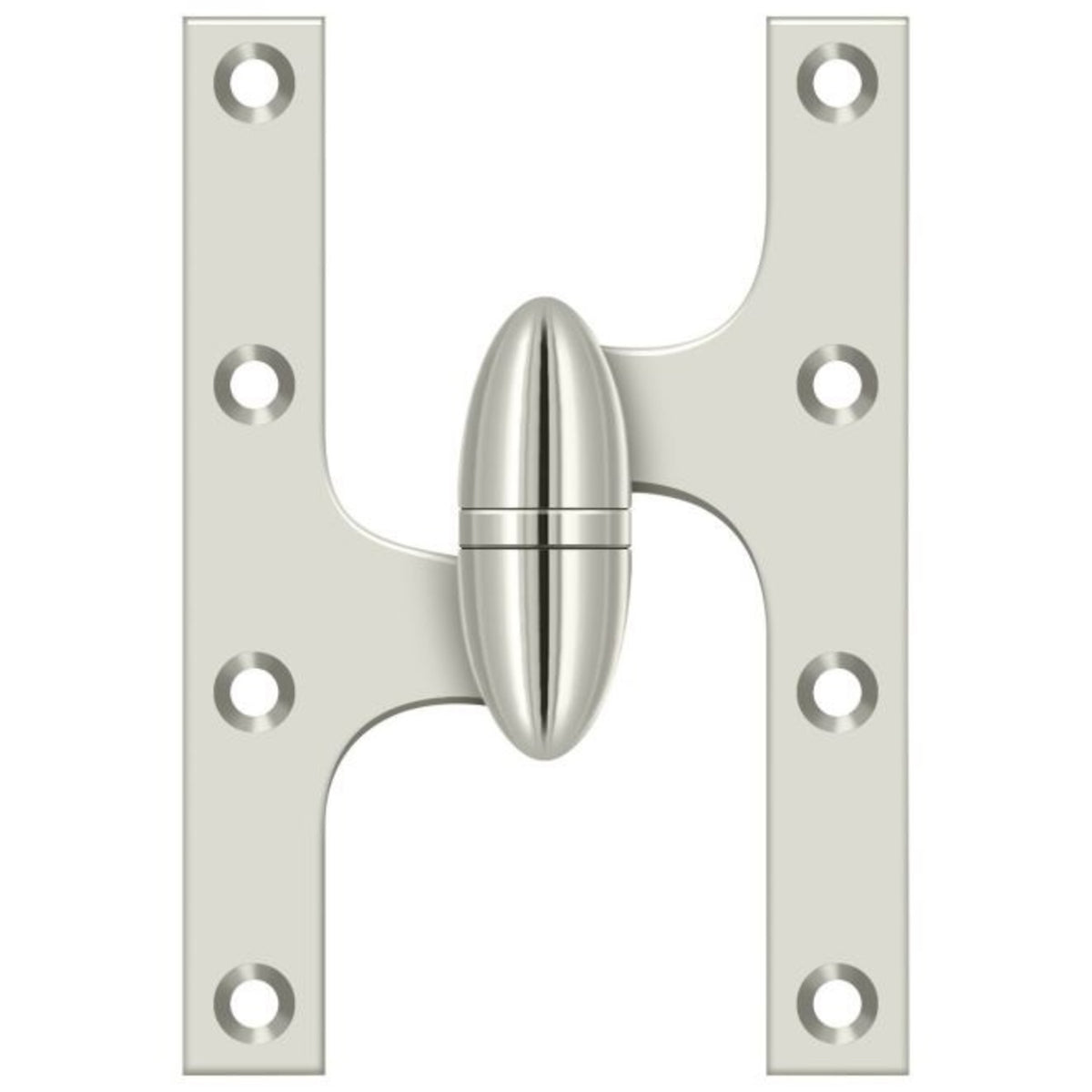 Deltana OK6040B14-L Door Hinge, Bright Nickel