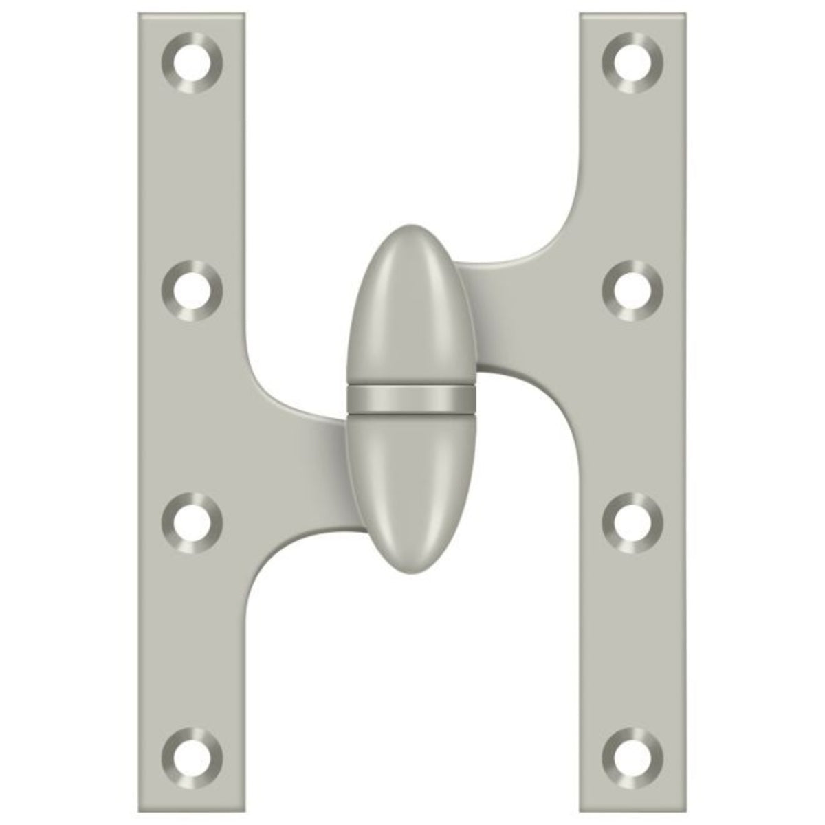 Deltana OK6040B15-L Door Hinge, Satin Nickel, 6" x 4"