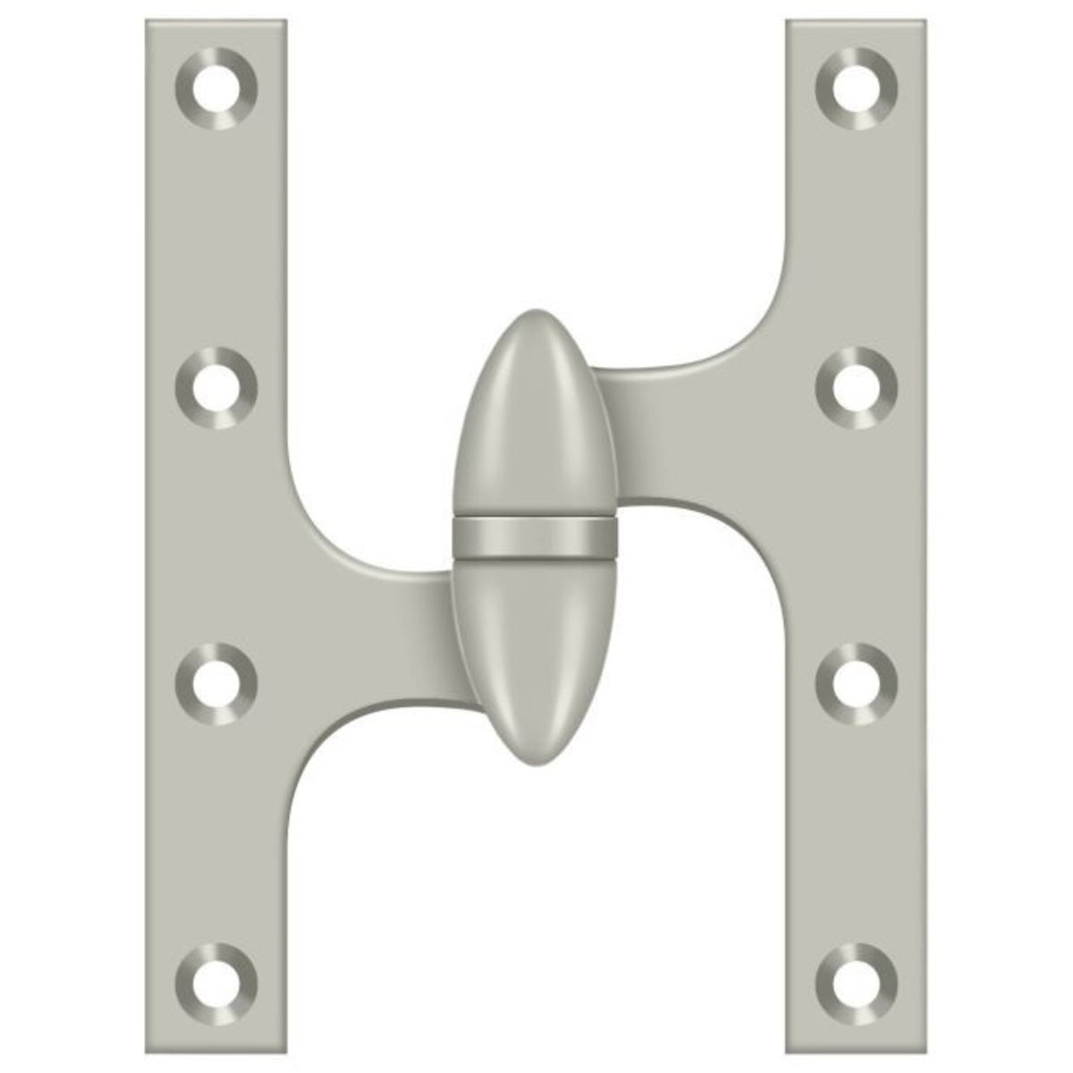 Deltana OK6045B15-L Door Hinge, Satin Nickel, 6" x 4-1/2"