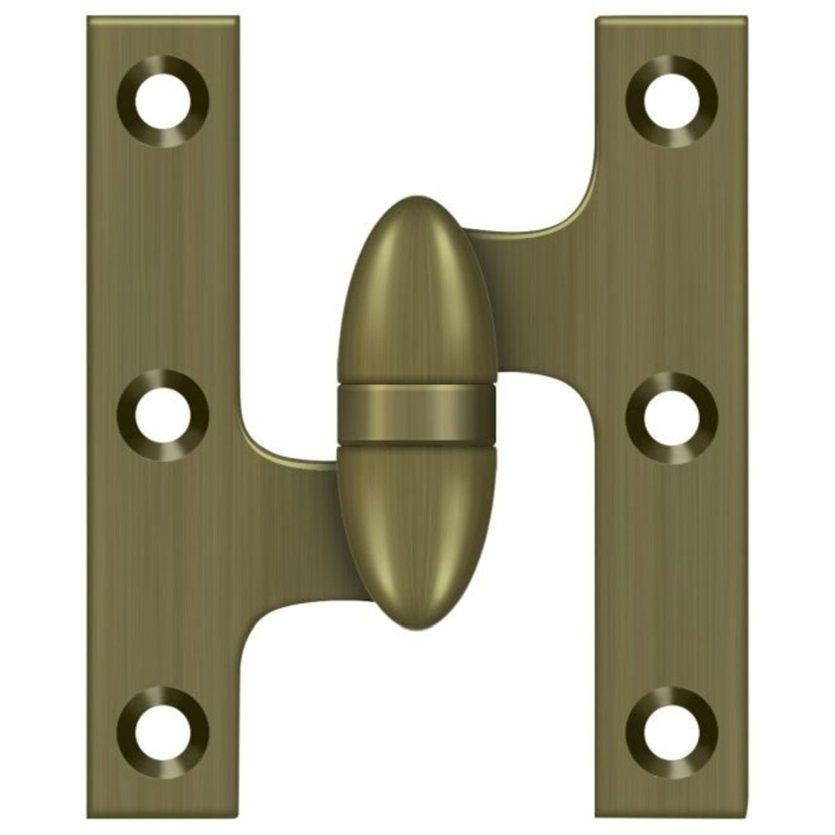 Deltana OK5032B5-L Olive Knuckle Hinge, Antique Brass