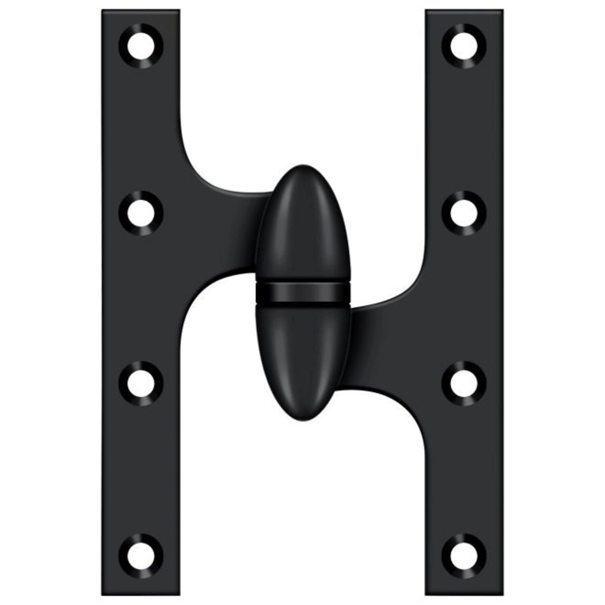 Deltana OK6040B19-R Door Hinge, Black, 6" x 4"