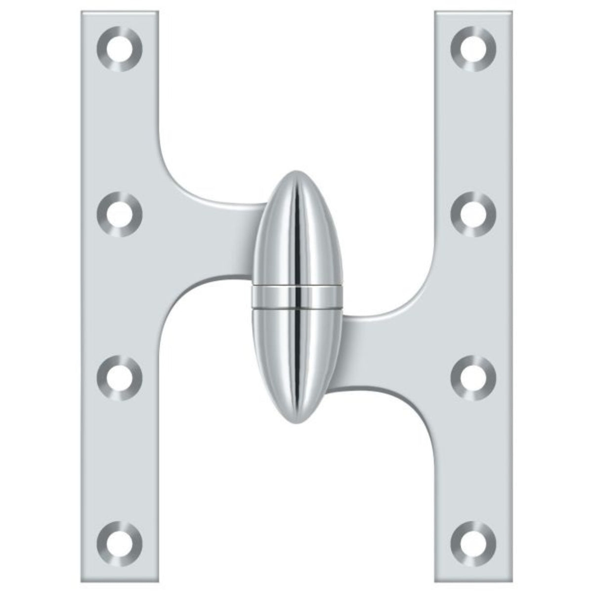 Deltana OK6050B26-R Door Hinge, Bright Chrome, 6" x 5"