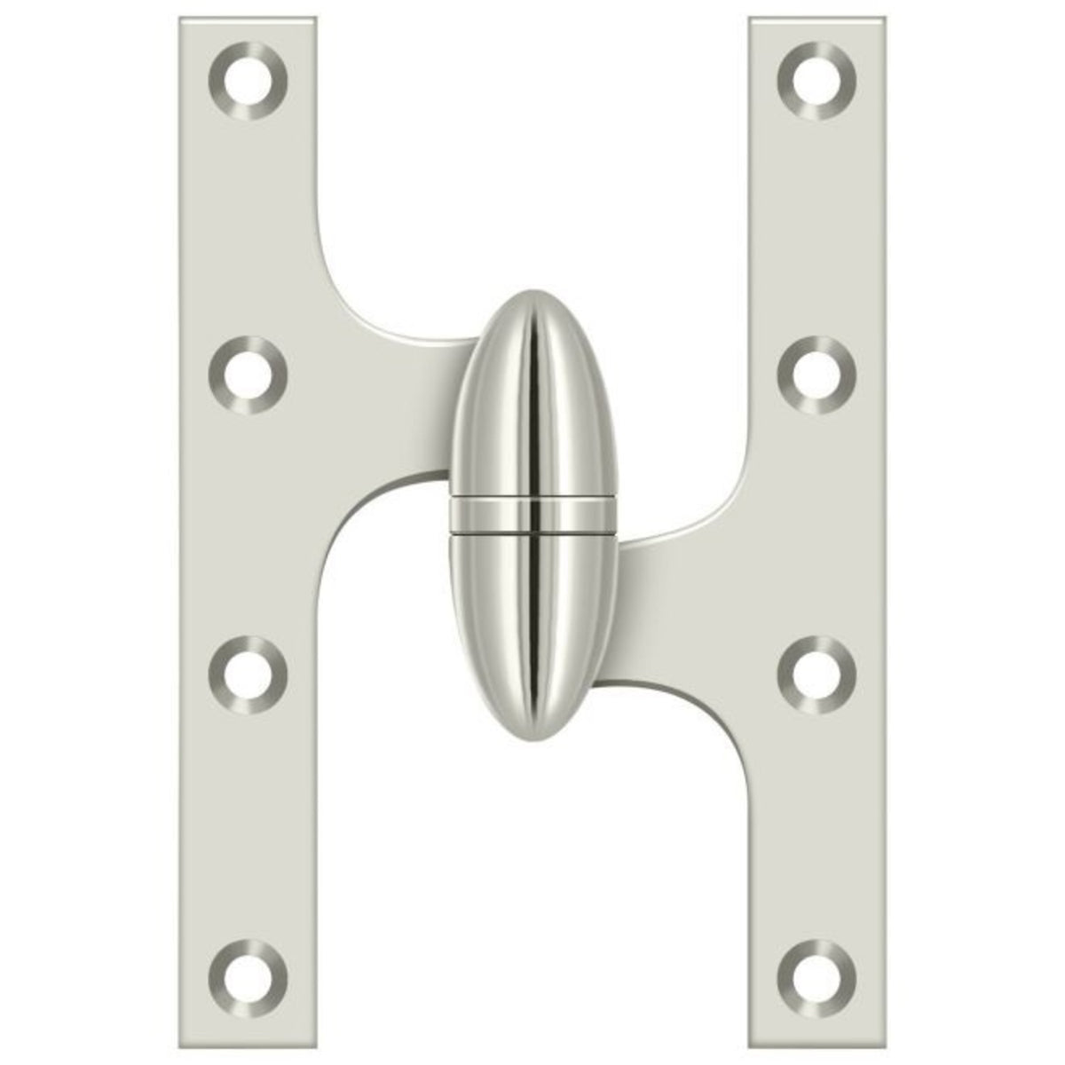 Deltana OK6040B14-R Door Hinge, Bright Nickel