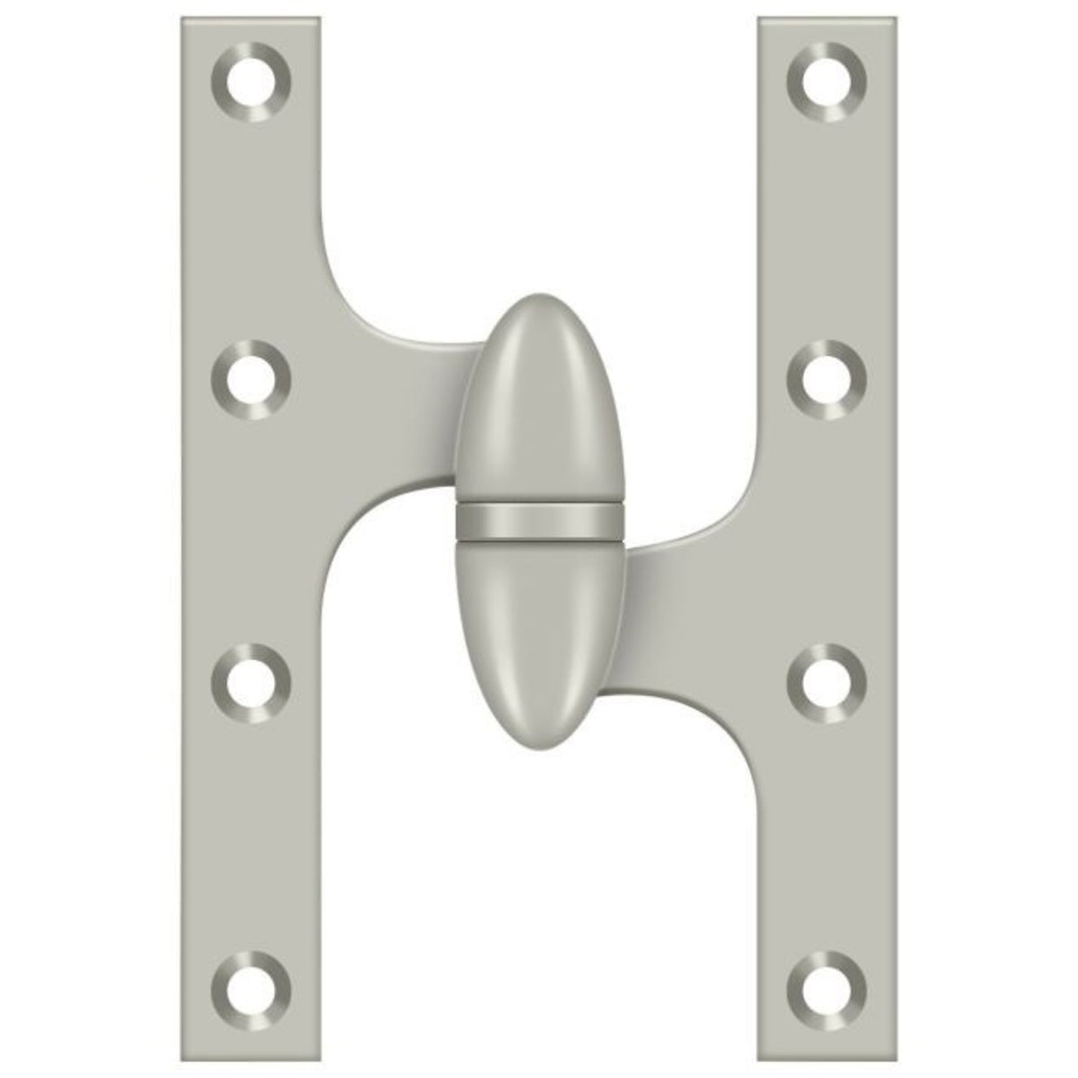Deltana OK6040B15-R Door Hinge, Satin Nickel, 6" x 4"