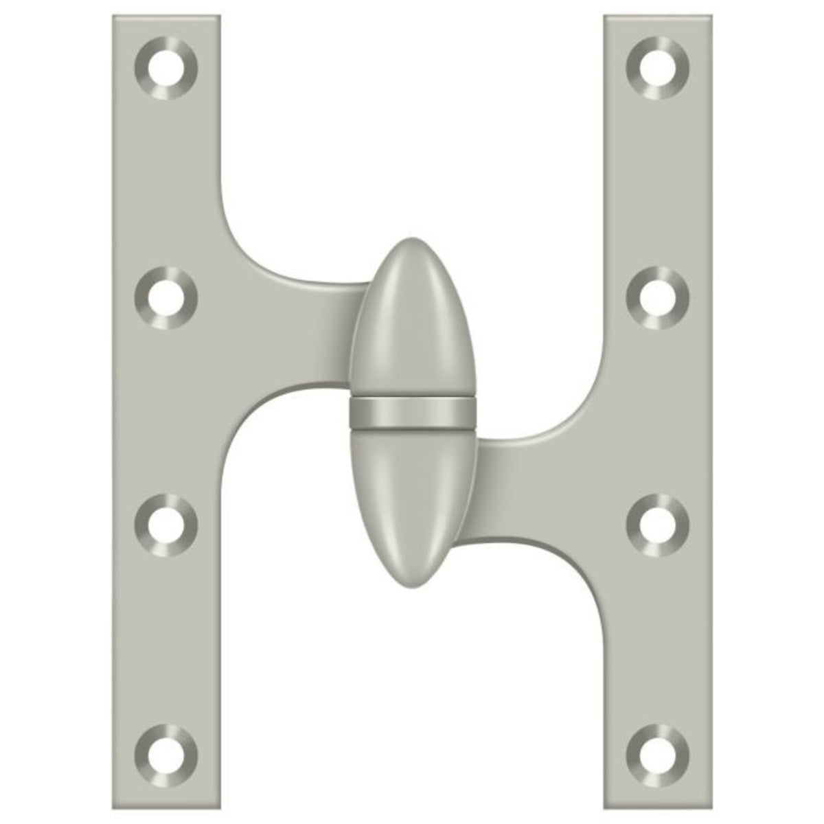 Deltana OK6050B15-R Door Hinge, Satin Nickel, 6" x 5"