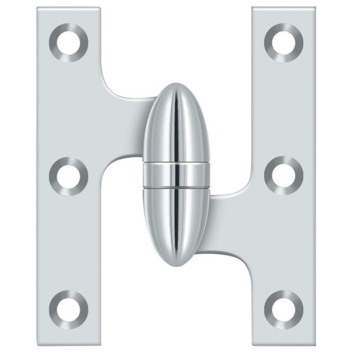 Deltana OK5032B26-R Olive Knuckle Hinge, Bright Chrome