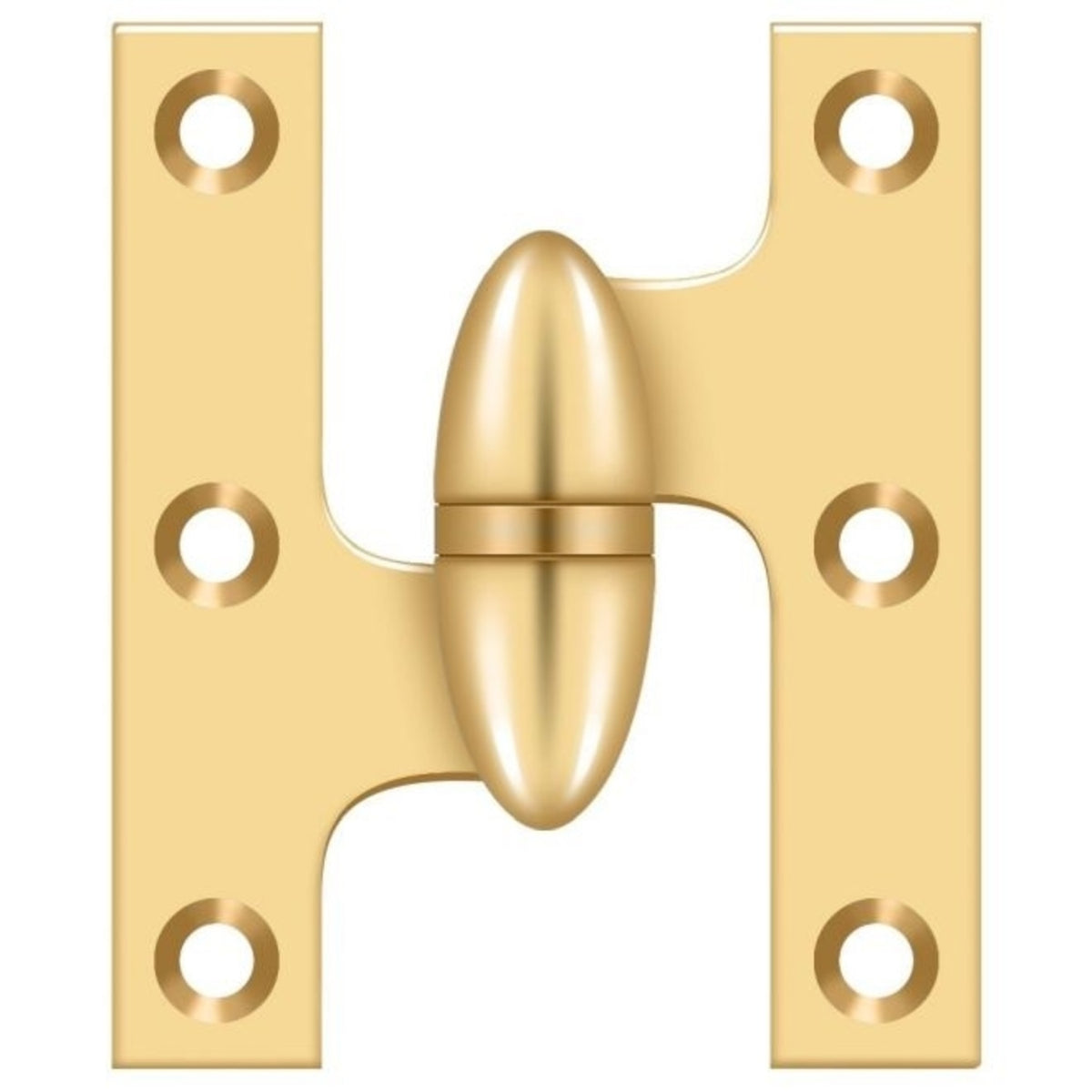 Deltana OK2520CR003-L Olive Knuckle Hinge, Lifetime Brass