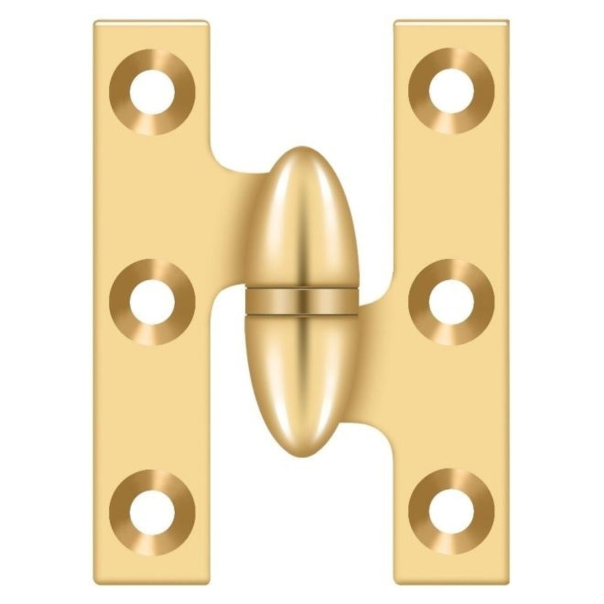 Deltana OK2015CR003-R Olive Knuckle Hinge, Lifetime Brass