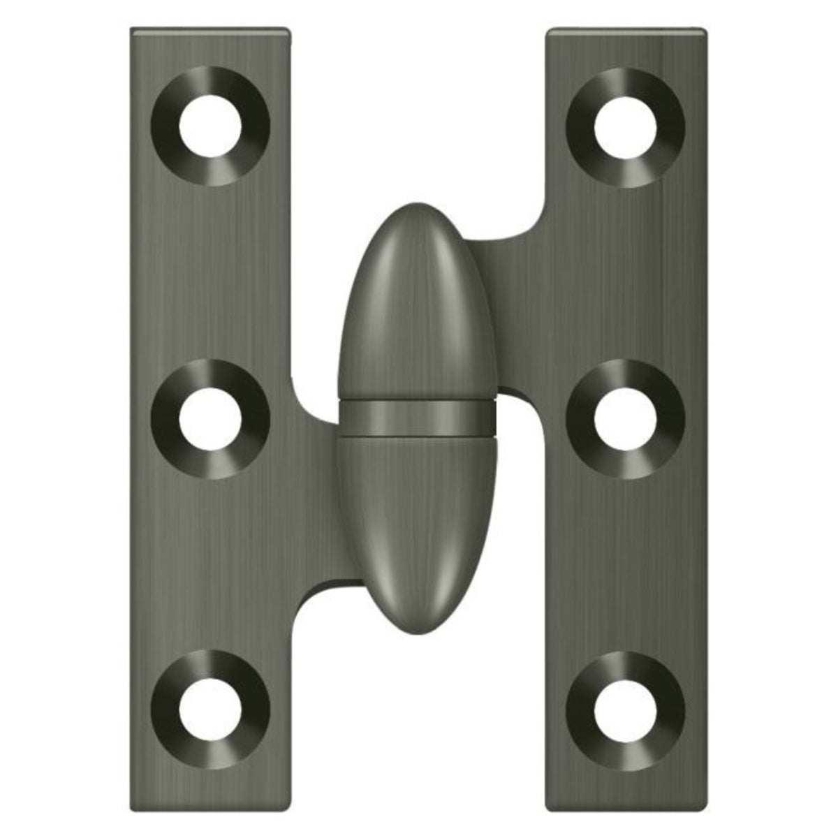 Deltana OK2015U15A-L Olive Knuckle Hinge, Antique Nickel