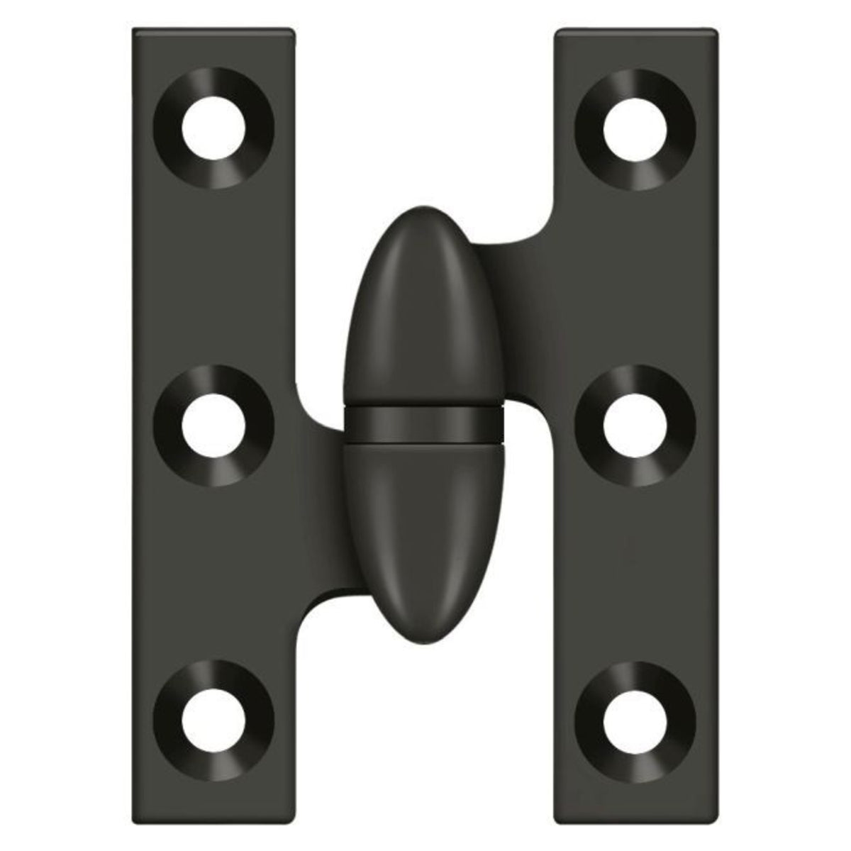 Deltana OK2015U10B-L Olive Knuckle Hinge, Oil Rubbed Bronze