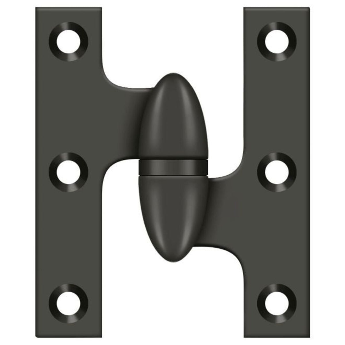 Deltana OK2520U10B-R Olive Knuckle Hinge, Oil Rubbed Bronze