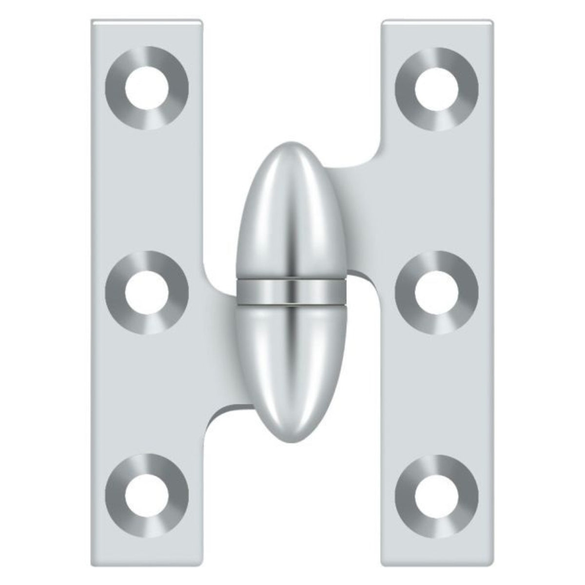 Deltana OK2015U26-L Olive Knuckle Hinge, Bright Chrome
