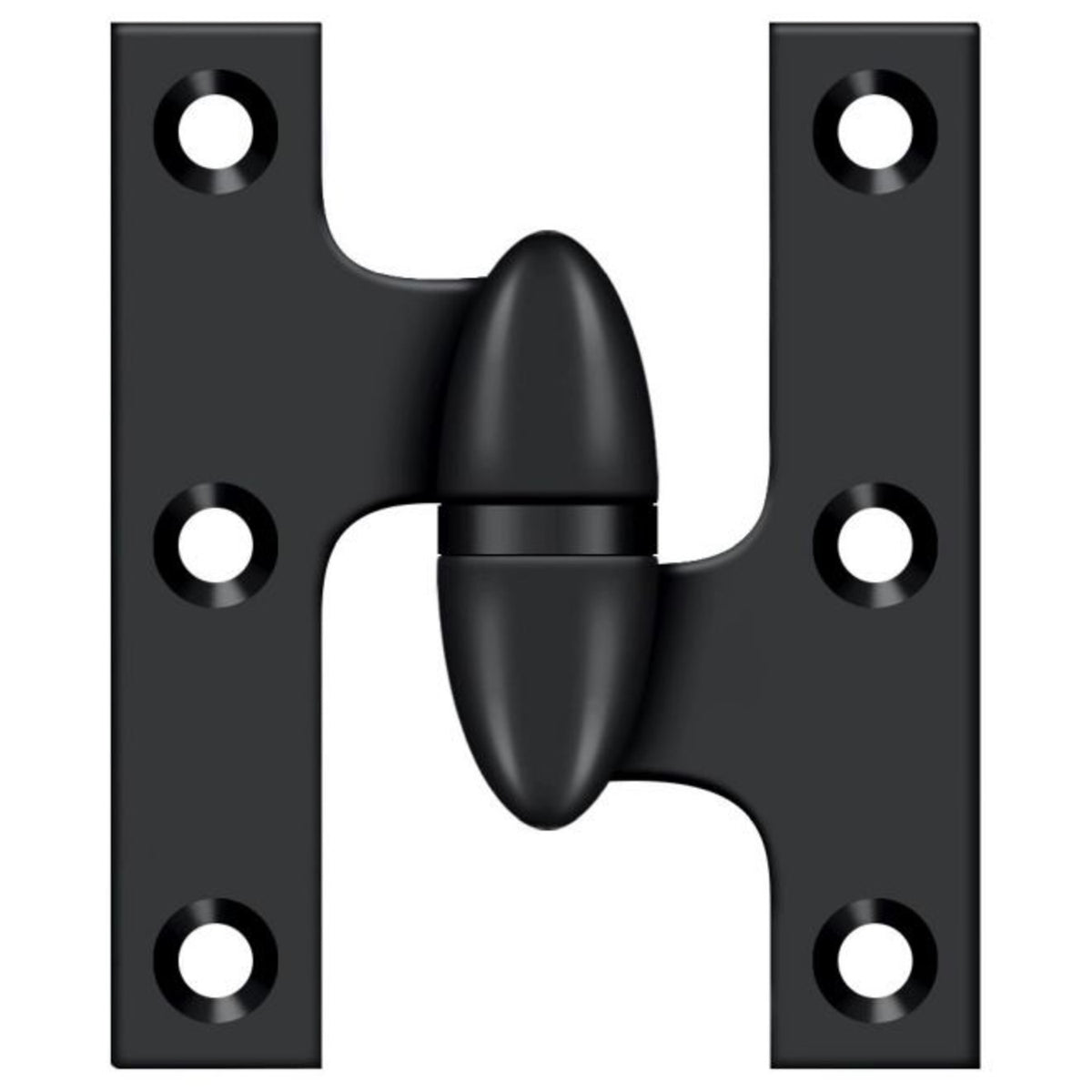 Deltana OK2520U19-R Olive Knuckle Hinge, Black