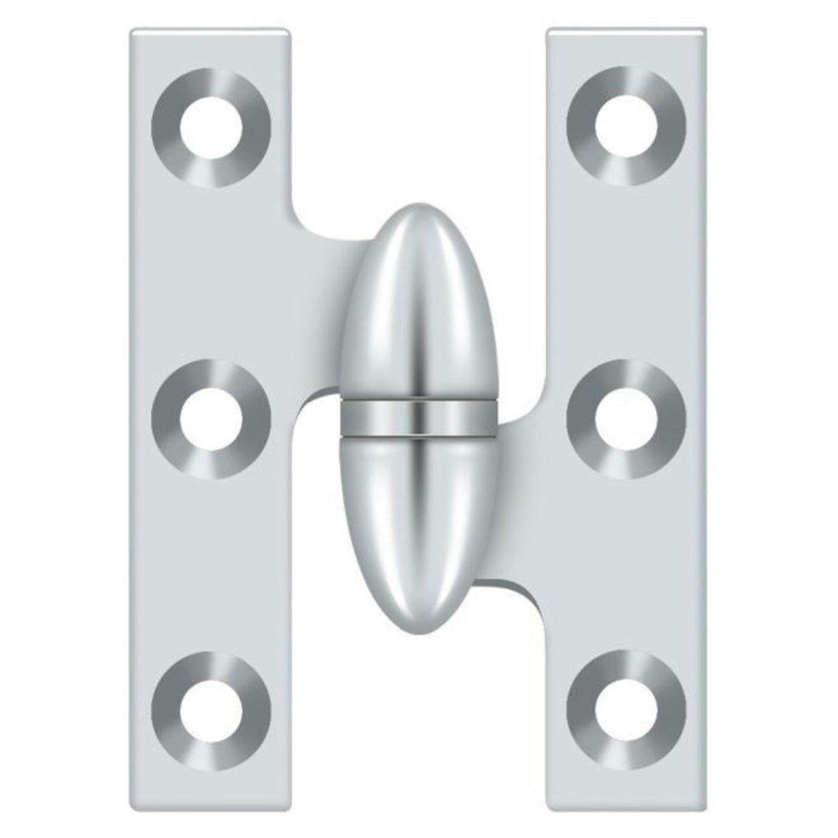 Deltana OK2015U26-R Olive Knuckle Hinge, Bright Chrome