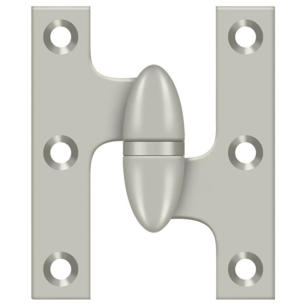 Deltana OK2520U15-R Olive Knuckle Hinge, Satin Nickel
