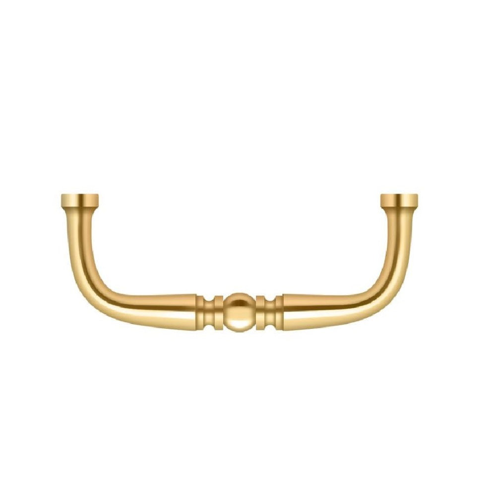 Deltana PCT300CR003 Traditional Cabinet Wire Pull, 3", Lifetime Brass