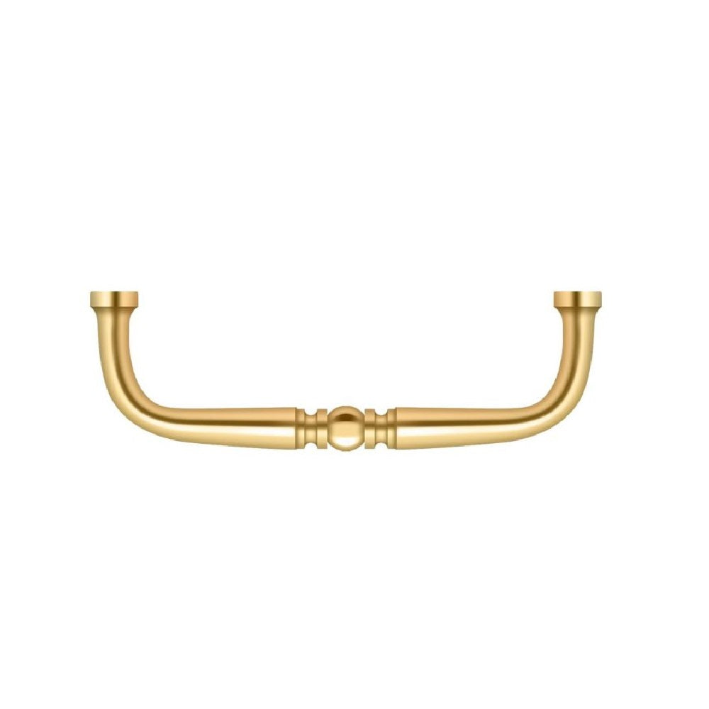 Deltana PCT400CR003 Traditional Cabinet Wire Pull, 4", Lifetime Brass