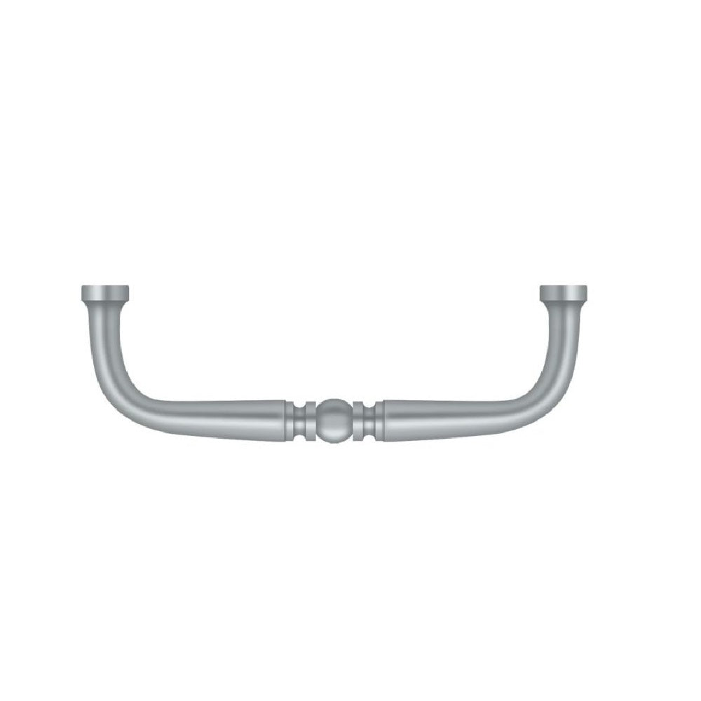 Deltana PCT350U26D Traditional Cabinet Wire Pull, 3-1/2", Brushed Chrome
