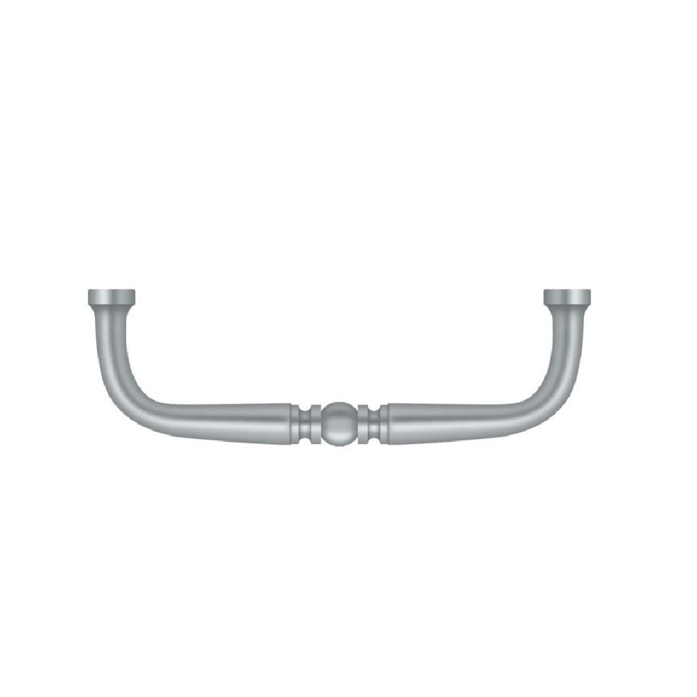 Deltana PCT400U26D Traditional Cabinet Wire Pull, 4", Brushed Chrome