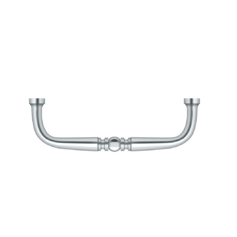 Deltana PCT400U26 Traditional Cabinet Wire Pull, 4", Polished Chrome