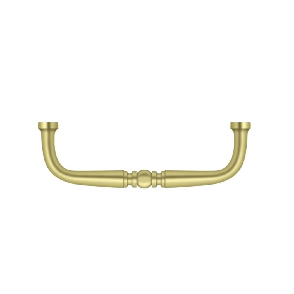 Deltana PCT400U3 Traditional Cabinet Wire Pull, 4", Polished Brass