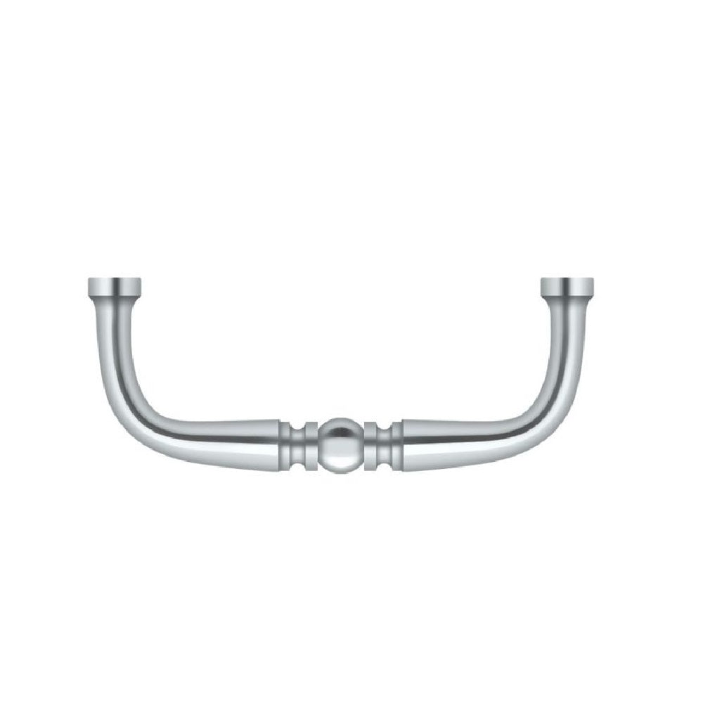 Deltana PCT300U26 Traditional Cabinet Wire Pull, 3", Polished Chrome